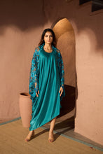 Load image into Gallery viewer, Slip Easy Dress With Chantilily Lace Cape - Blue