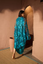 Load image into Gallery viewer, Slip Easy Dress With Chantilily Lace Cape - Blue