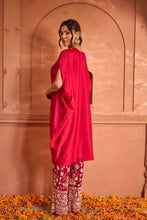 Load image into Gallery viewer, Reyna Gara Glazed Kaia Kaftan Top -Red