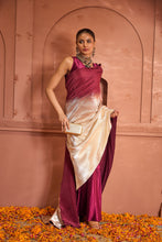 Load image into Gallery viewer, Idylic Adorned Gown Saree With Umbrous Palla - Wine