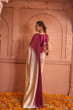 Load image into Gallery viewer, Idylic Adorned Gown Saree With Umbrous Palla - Wine