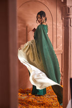 Load image into Gallery viewer, Idylic Adorned Gown Saree With Umbrous Palla  - Green