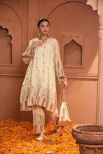 Load image into Gallery viewer, Tissue 3 Piece Kurta Set - Ivory