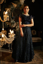 Load image into Gallery viewer, Bedazzling Sequence Ghagra with Organza Ruffle Blouse and Belt - Midnight Blue