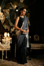 Load image into Gallery viewer, Bedazzling Handcrafted Ombre Sequence Classy Gown Saree -  Midnight Blue