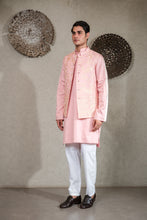 Load image into Gallery viewer, PINK KURTA SET WITH PINK GARA GLAZED JACKET