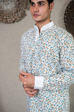 Load image into Gallery viewer, FLORAL PRINTED KURTA SET WITH WHITE PANTS