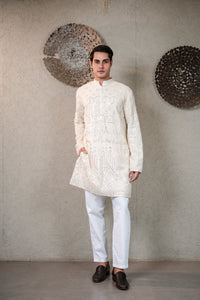 MIRROR EMBROIDERY KURTA WITH PANT