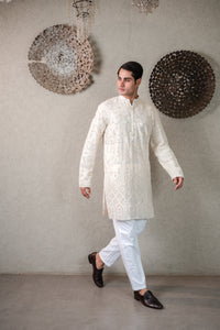 MIRROR EMBROIDERY KURTA WITH PANT