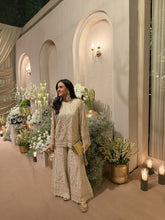 Load image into Gallery viewer, Inaaya Ivory Embroidered Sharara Set