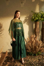 Load image into Gallery viewer, Sarah Sequins Cape with Organza Dhoti Skirt- Green