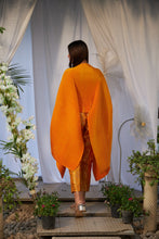 Load image into Gallery viewer, Divine Embroidered Cape with Brocade Pants - Yellow