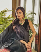 Load image into Gallery viewer, Nidhi Kunder in Classy Pleated Gown Saree - Black