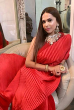 Load image into Gallery viewer, Chandni Girdhar in Classy Pleated Gown Saree - Red