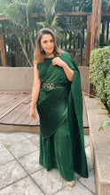 Load image into Gallery viewer, Tina Dhanak in our Classy Pleated Gown Saree - Green