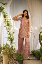 Load image into Gallery viewer, Seraphic Sequins Tunic Co-ordinated with Flared Sequins Pants- Onion Pink